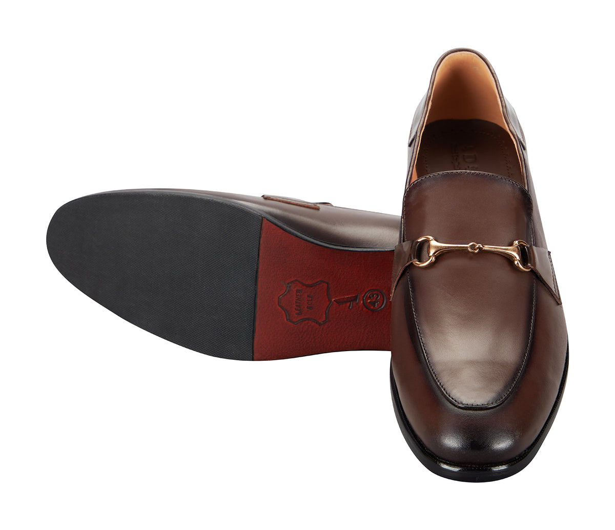Loafer with Centre Ornament  - Brown