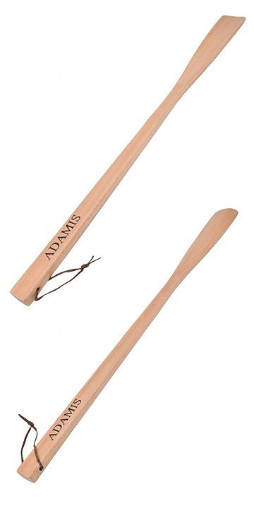 Shoe Horn In Beautiful Wood Finish With Adamis Signature-Beige