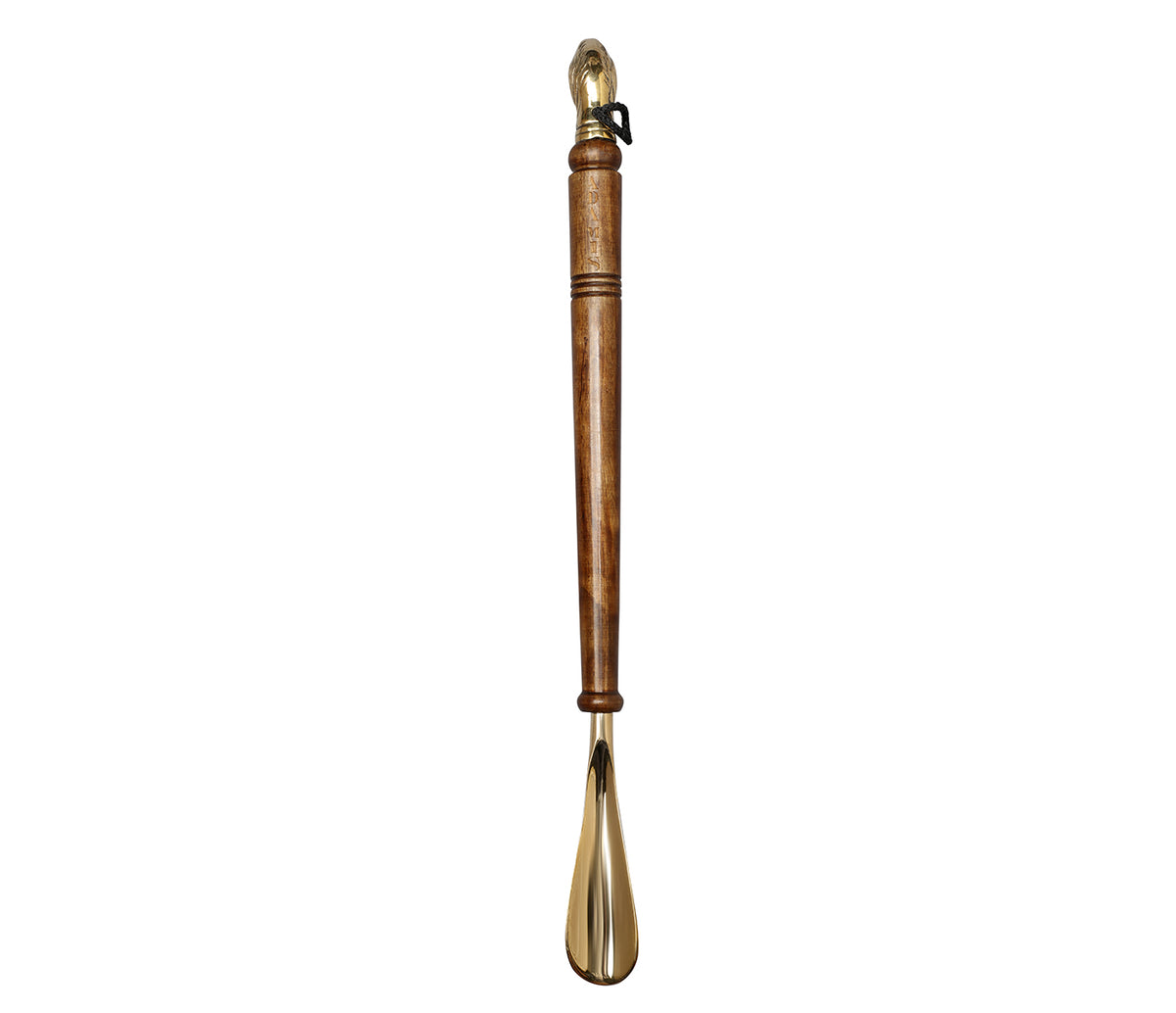 Shoe Horn In Metal & Wood Finish With Adamis Signature - Ast Colr