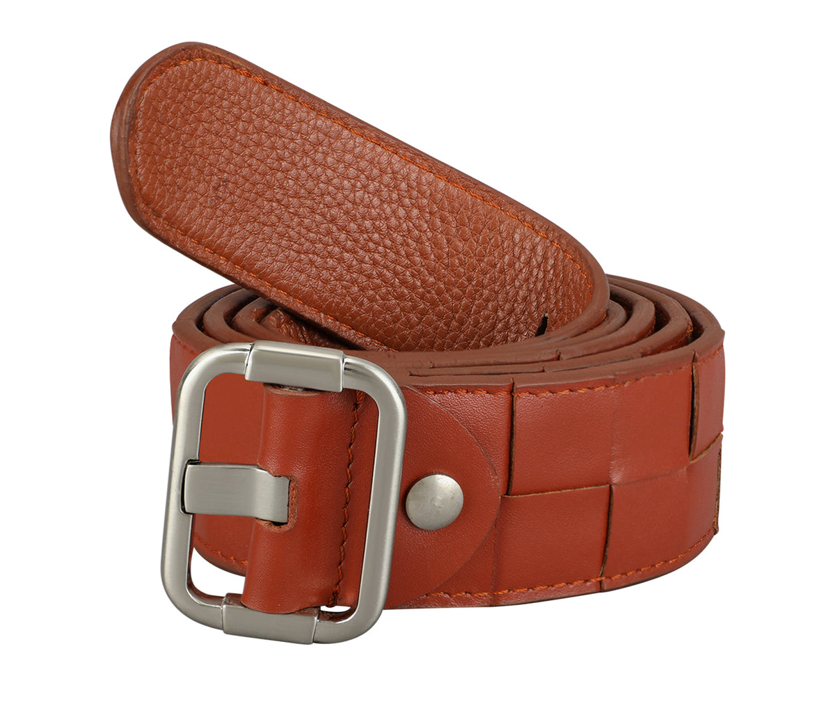 Women's stylish belt in Genuine Leather - Tan