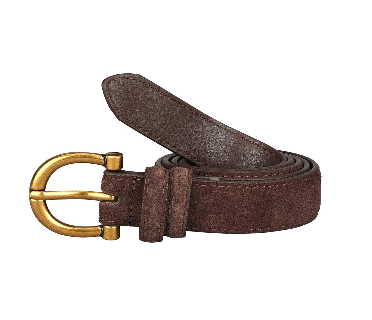 Women's stylish belt in Leather - Brown