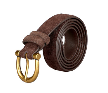 Women's stylish belt in Leather - Brown