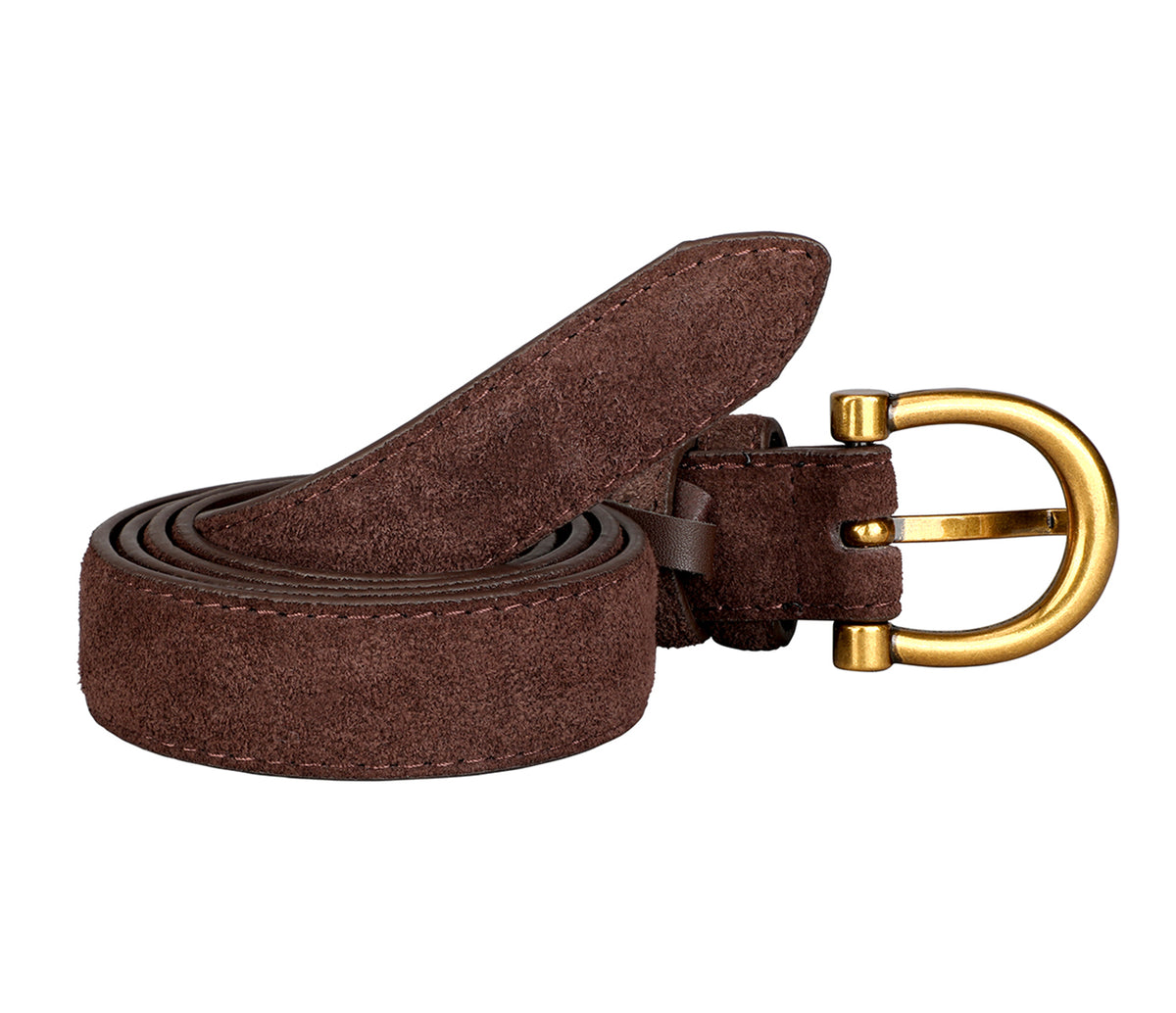 Women's stylish belt in Leather - Brown