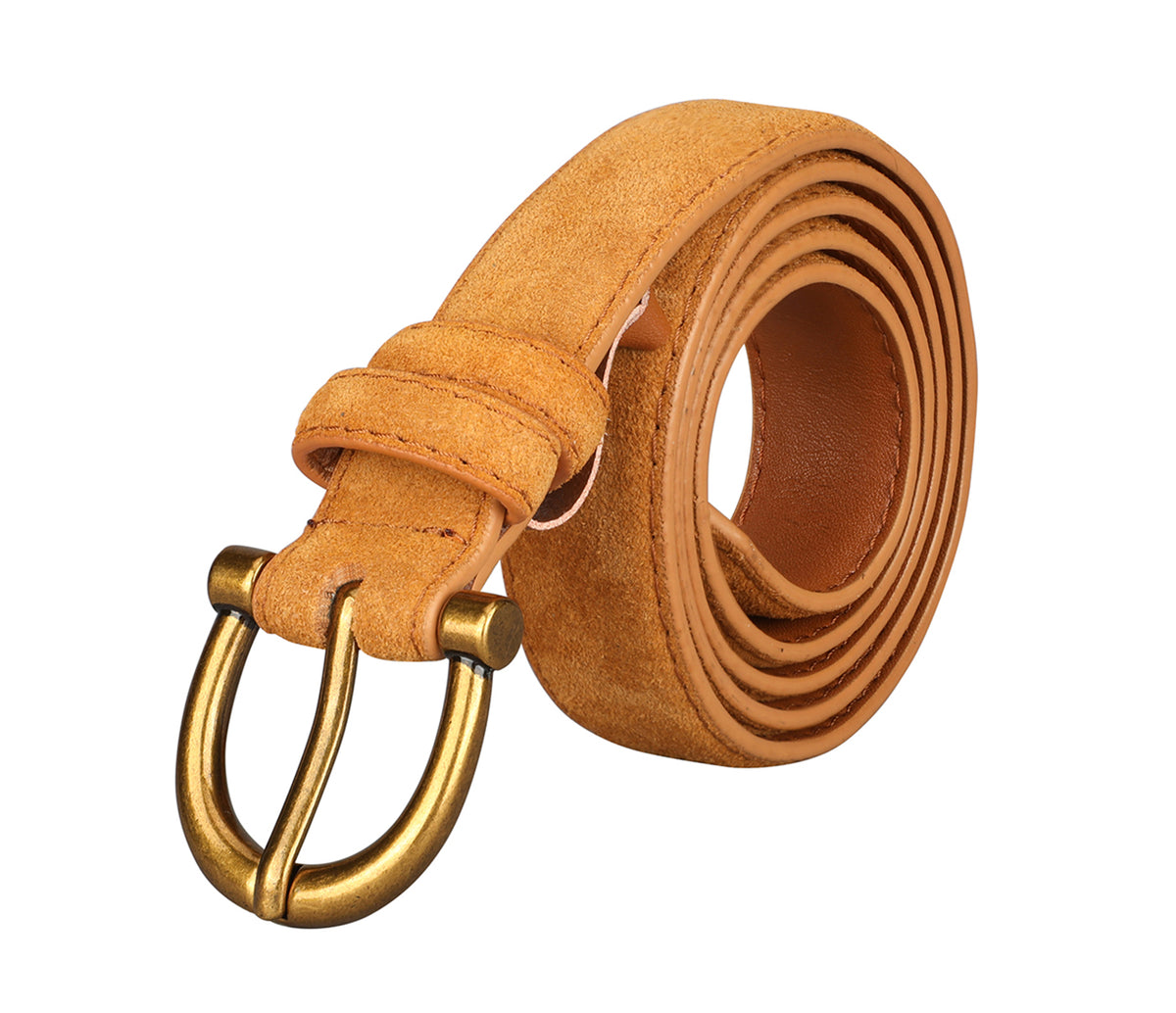 Women's stylish belt in Leather - Tan