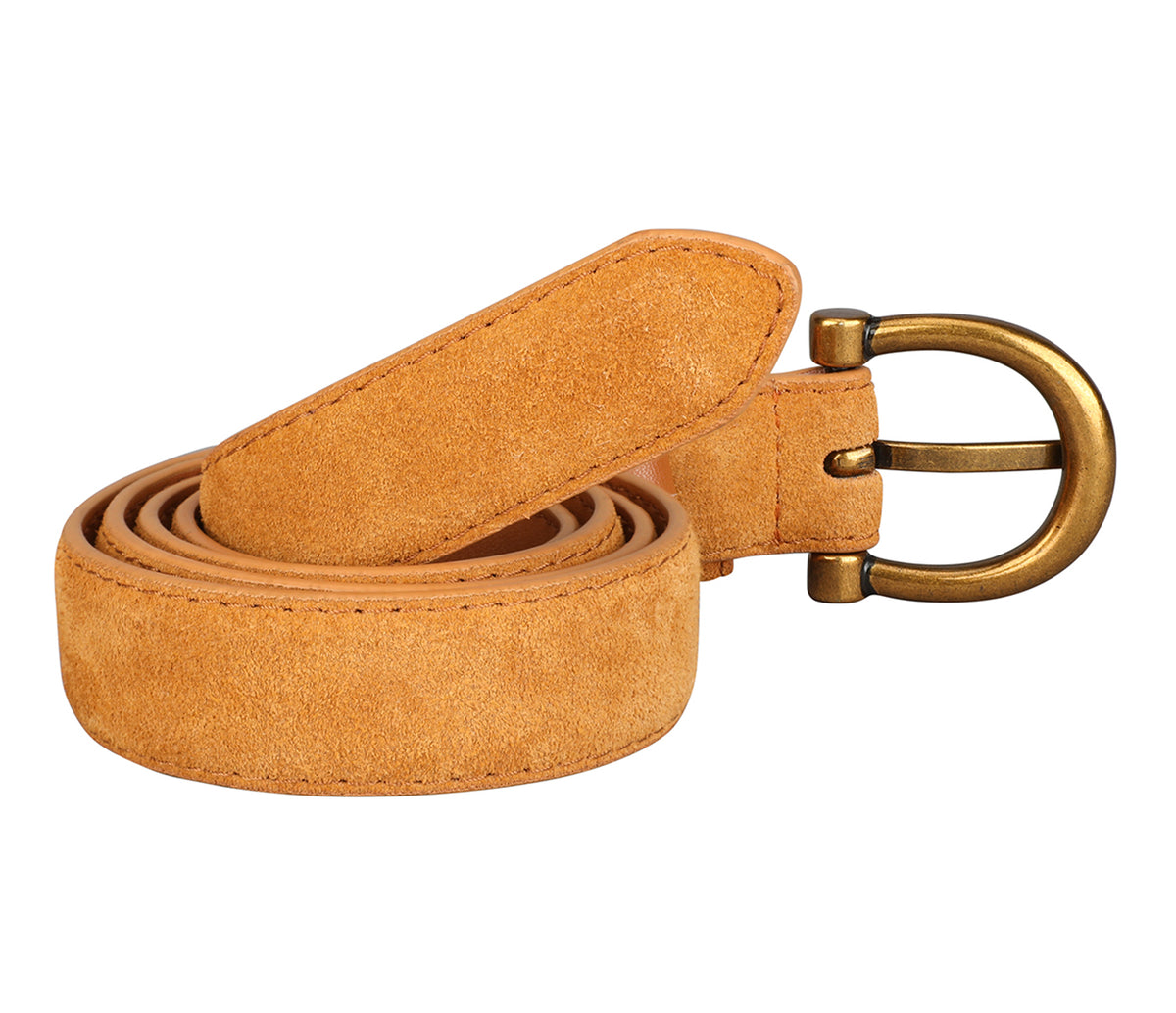 Women's stylish belt in Leather - Tan