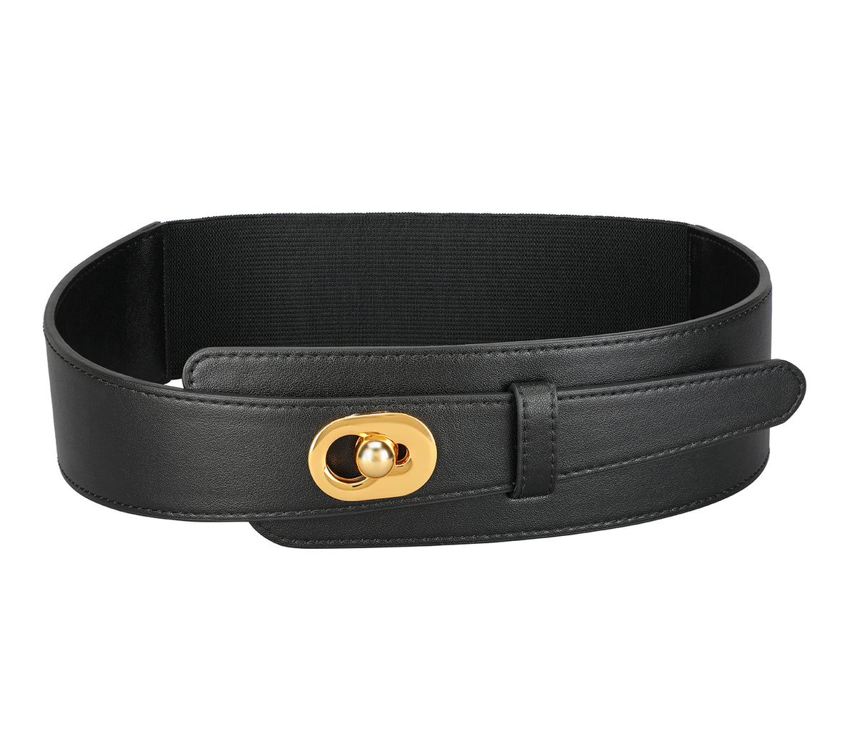 Women's stylish belt in Genuine Leather - Black