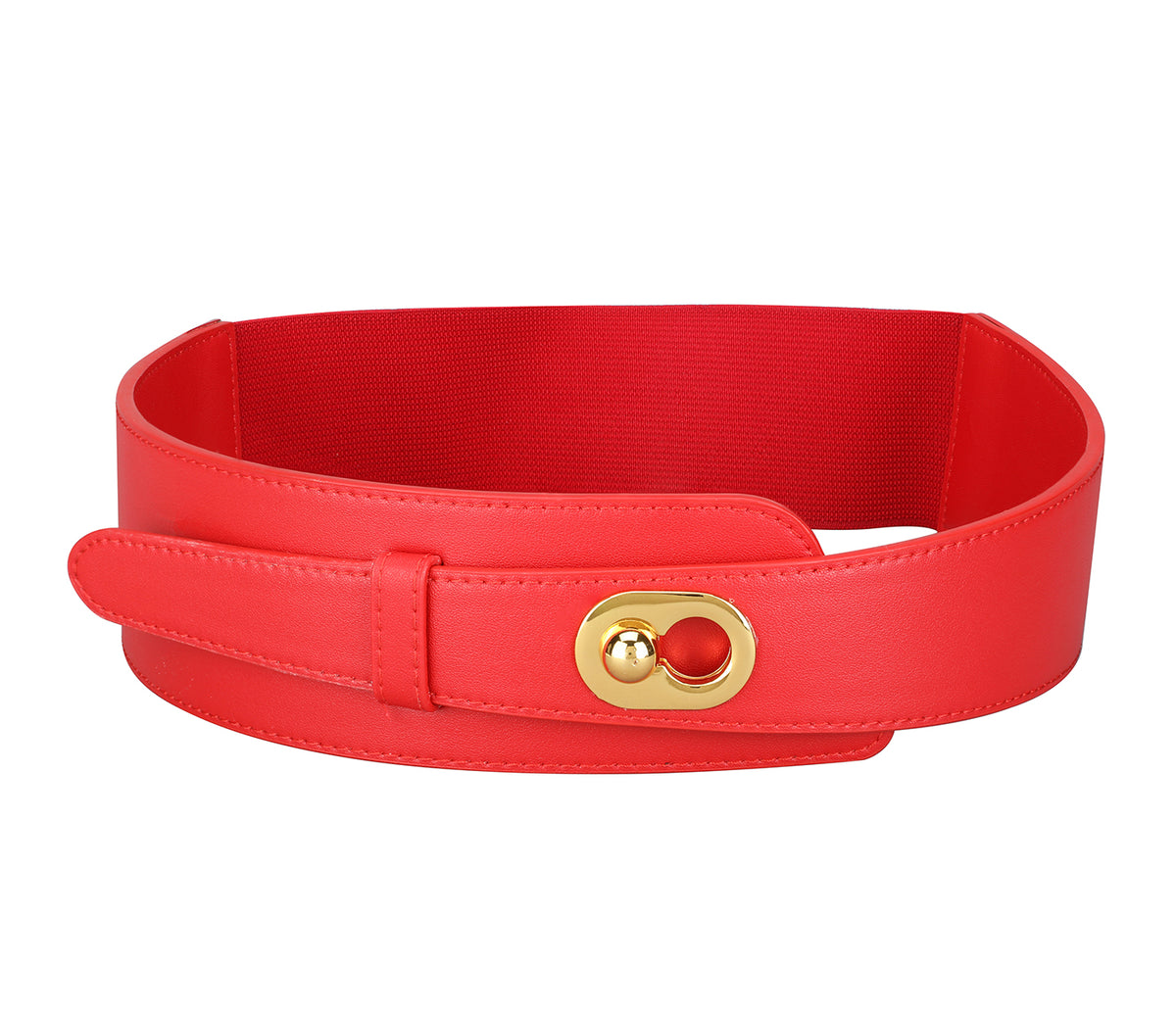 Women's stylish belt in Genuine Leather - Red