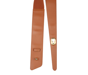 Women's stylish belt in Genuine Leather - Tan