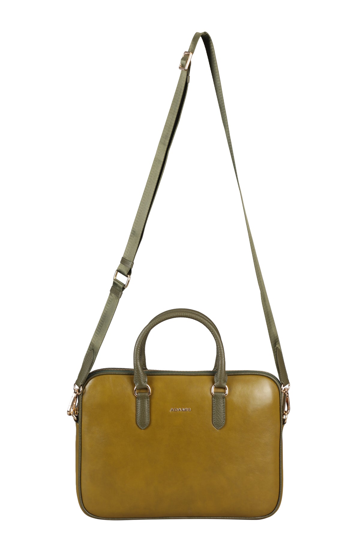 Jorge Laptop, Portfolio Office Executive Bag in Genuine Leather - Lt. Green