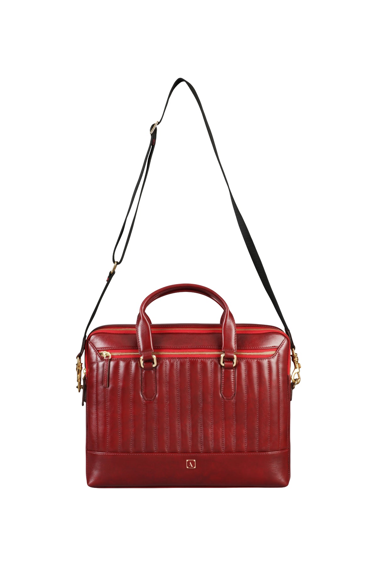 Azul Laptop, Portfolio Office Executive Bag in Genuine Leather - Wine