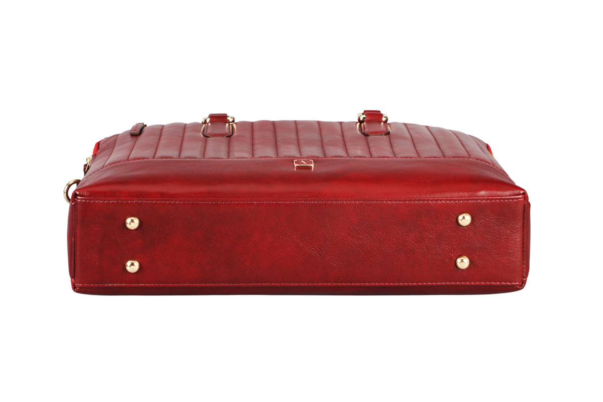 Azul Laptop, Portfolio Office Executive Bag in Genuine Leather - Wine