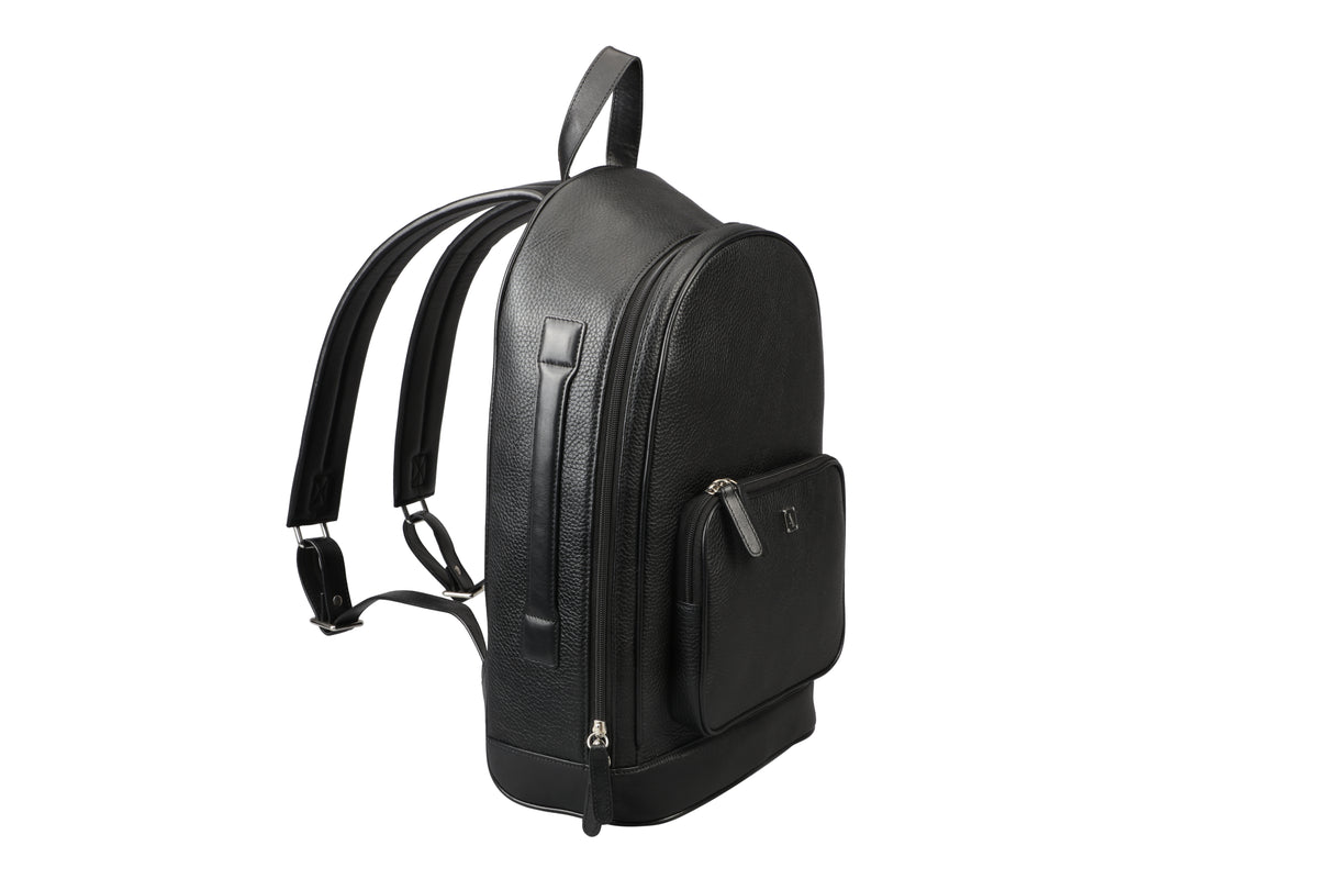 Miguel Laptop, Portfolio Office Executive Bag in Genuine Leather - Black