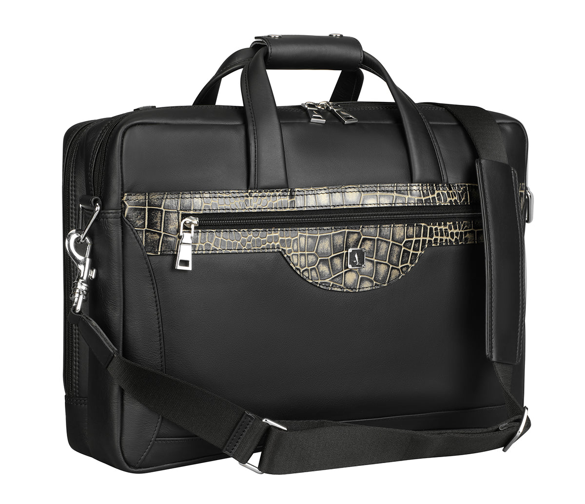Ramiro Laptop, Portfolio Office Executive Bag - Black