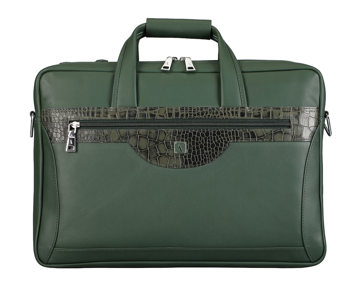 Ramiro Laptop, Portfolio Office Executive Bag - Green