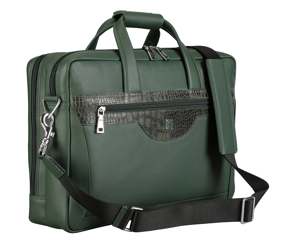 Ramiro Laptop, Portfolio Office Executive Bag - Green