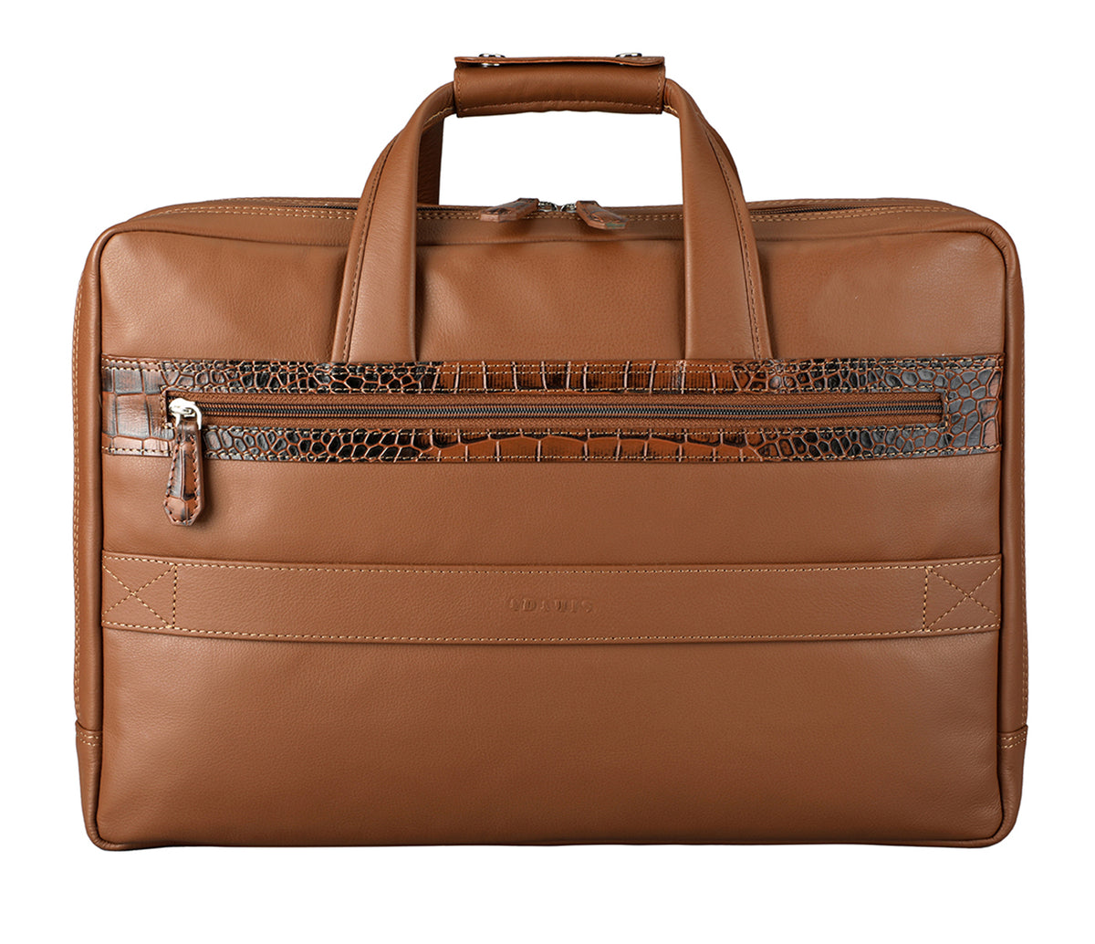 Ramiro Laptop, Portfolio Office Executive Bag - Tan