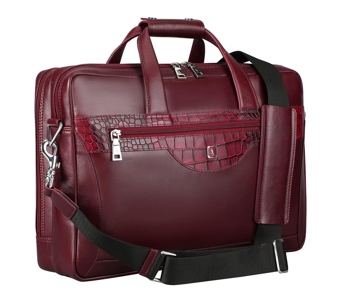 Ramiro Laptop, Portfolio Office Executive Bag - Wine