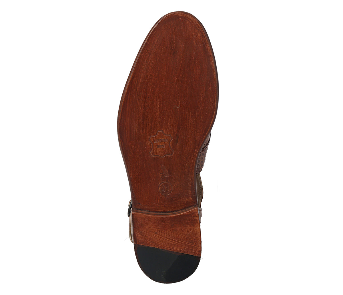Sandal with Side Adjustable Buckle - Tan