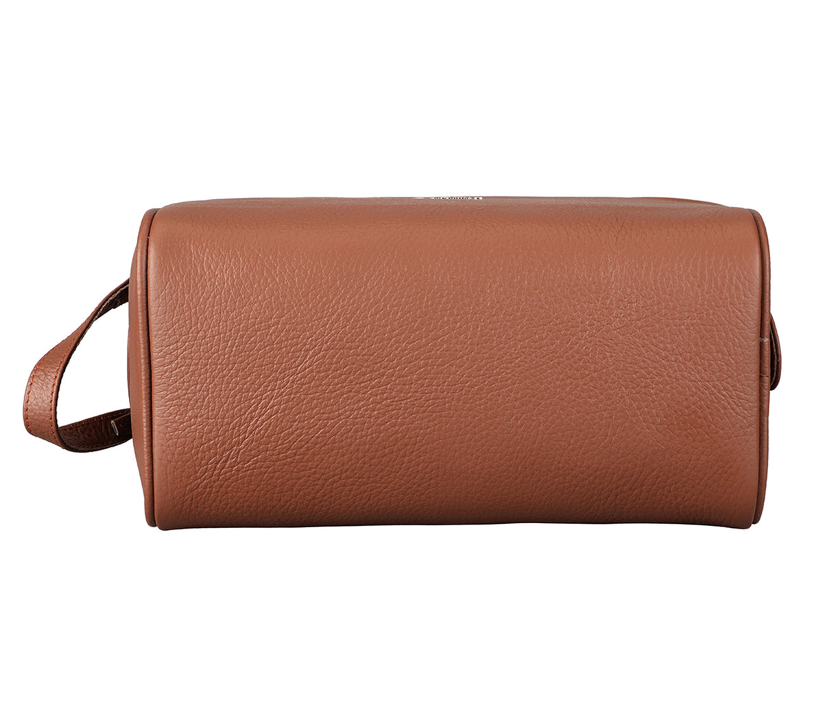 Unisex Wash & Toiletry Travel Pouch - Tan