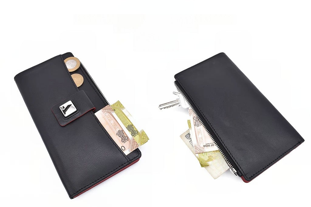 Claudita Womens Wallet - Black / Red