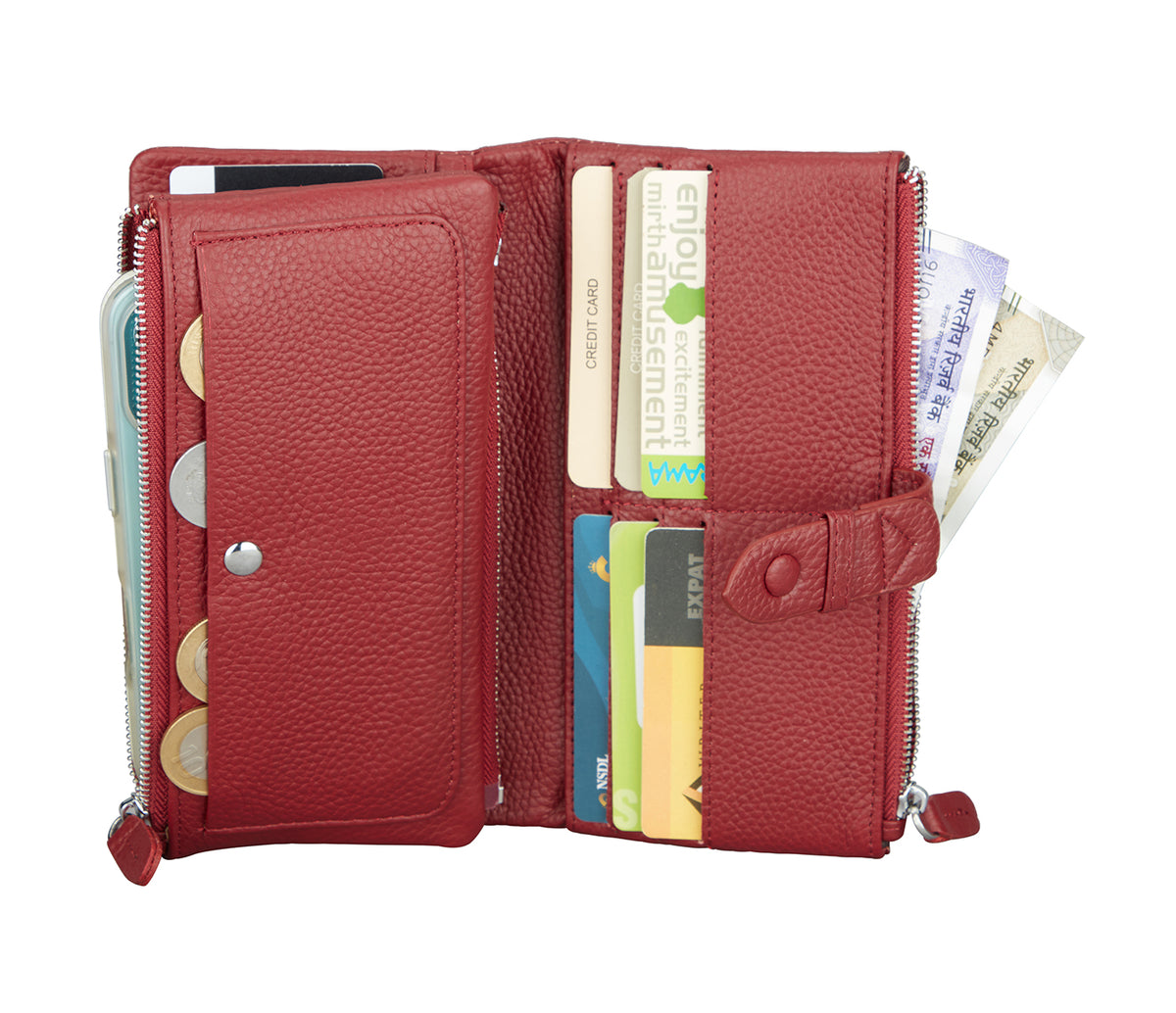 Marta Womens Wallet - Wine