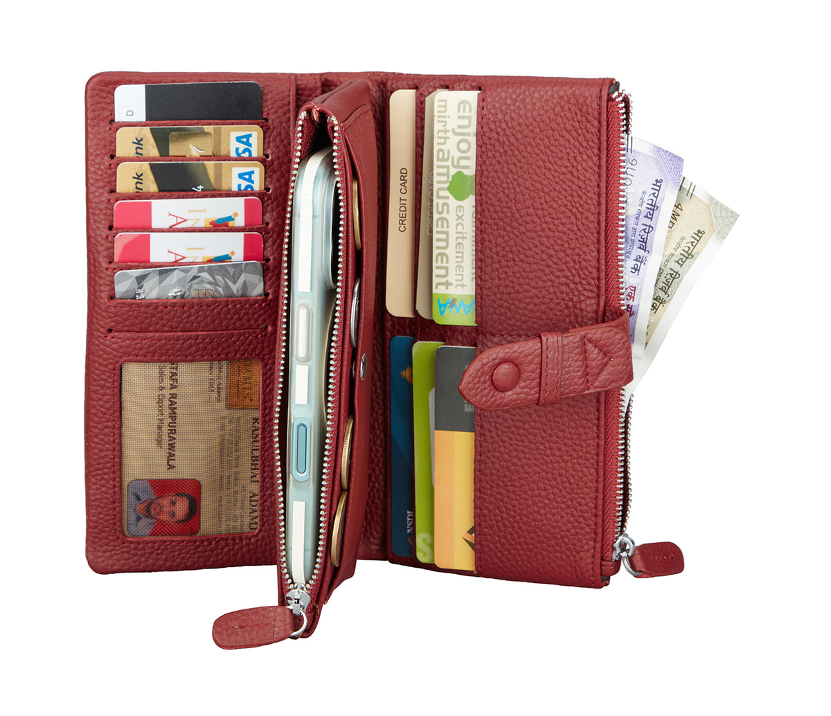 Marta Womens Wallet - Wine