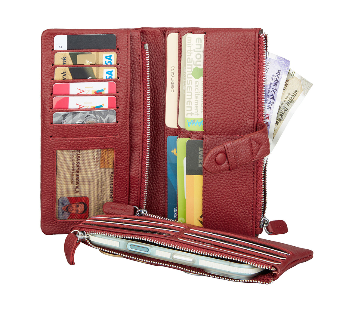 Marta Womens Wallet - Wine
