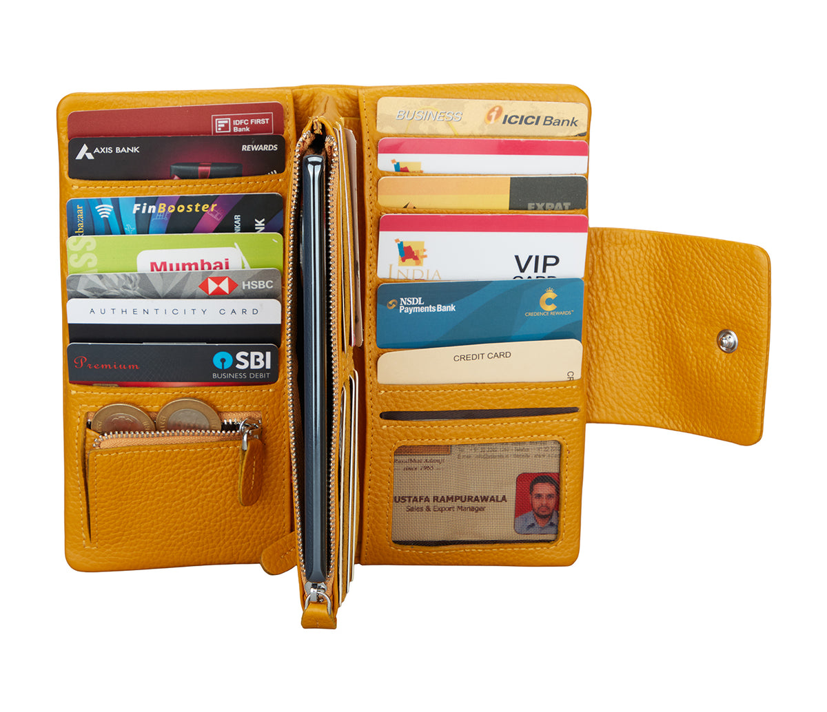 Anika Womens Wallet - Yellow