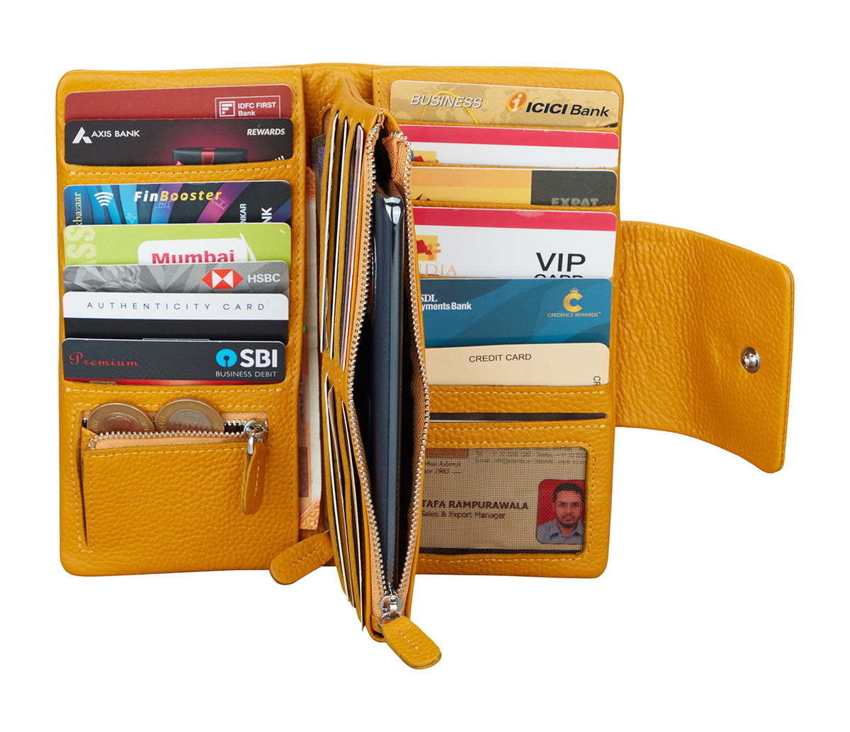 Anika Womens Wallet - Yellow