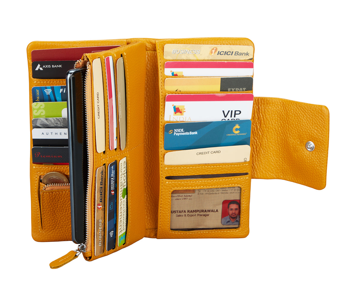 Anika Womens Wallet - Yellow