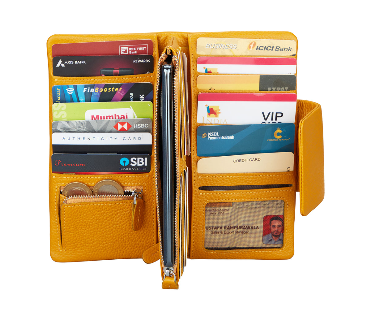 Anika Womens Wallet - Yellow