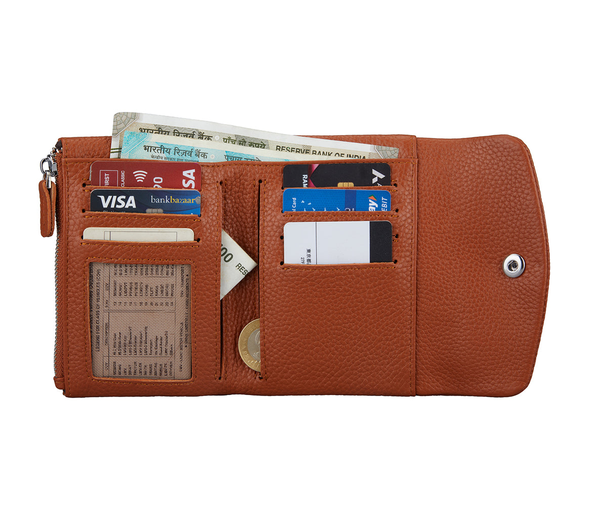 Rosa Womens Wallet - Tan