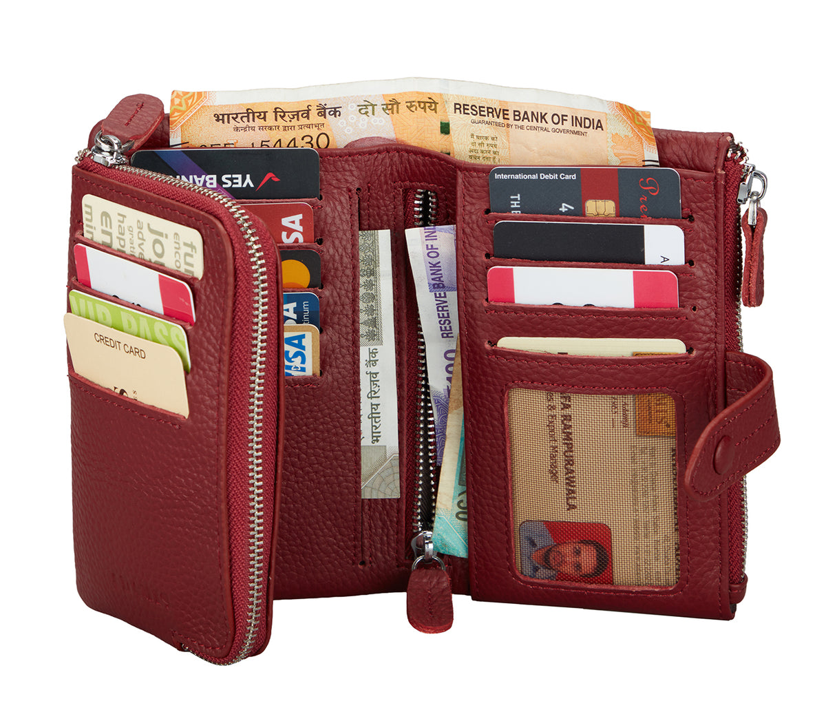 Cintia Womens Wallet - Wine