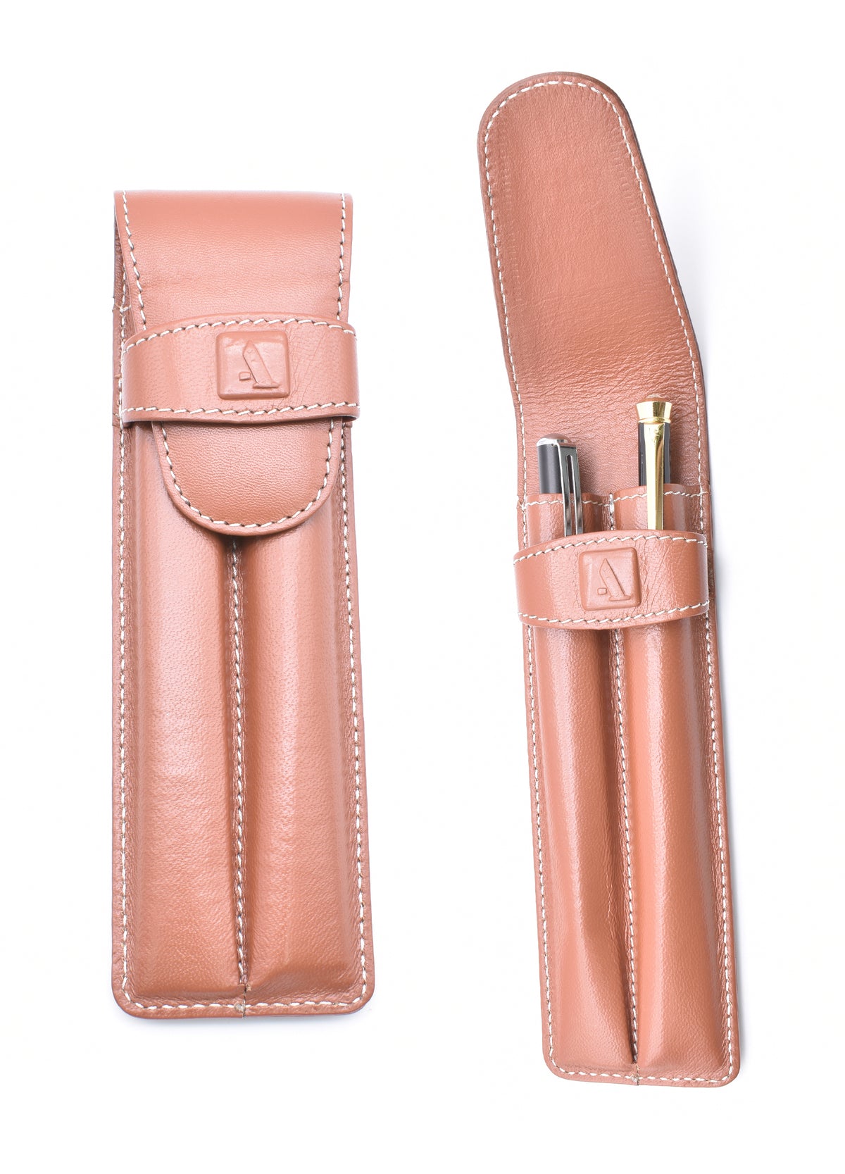 Pen Case to Carry 2 Pens - Tan