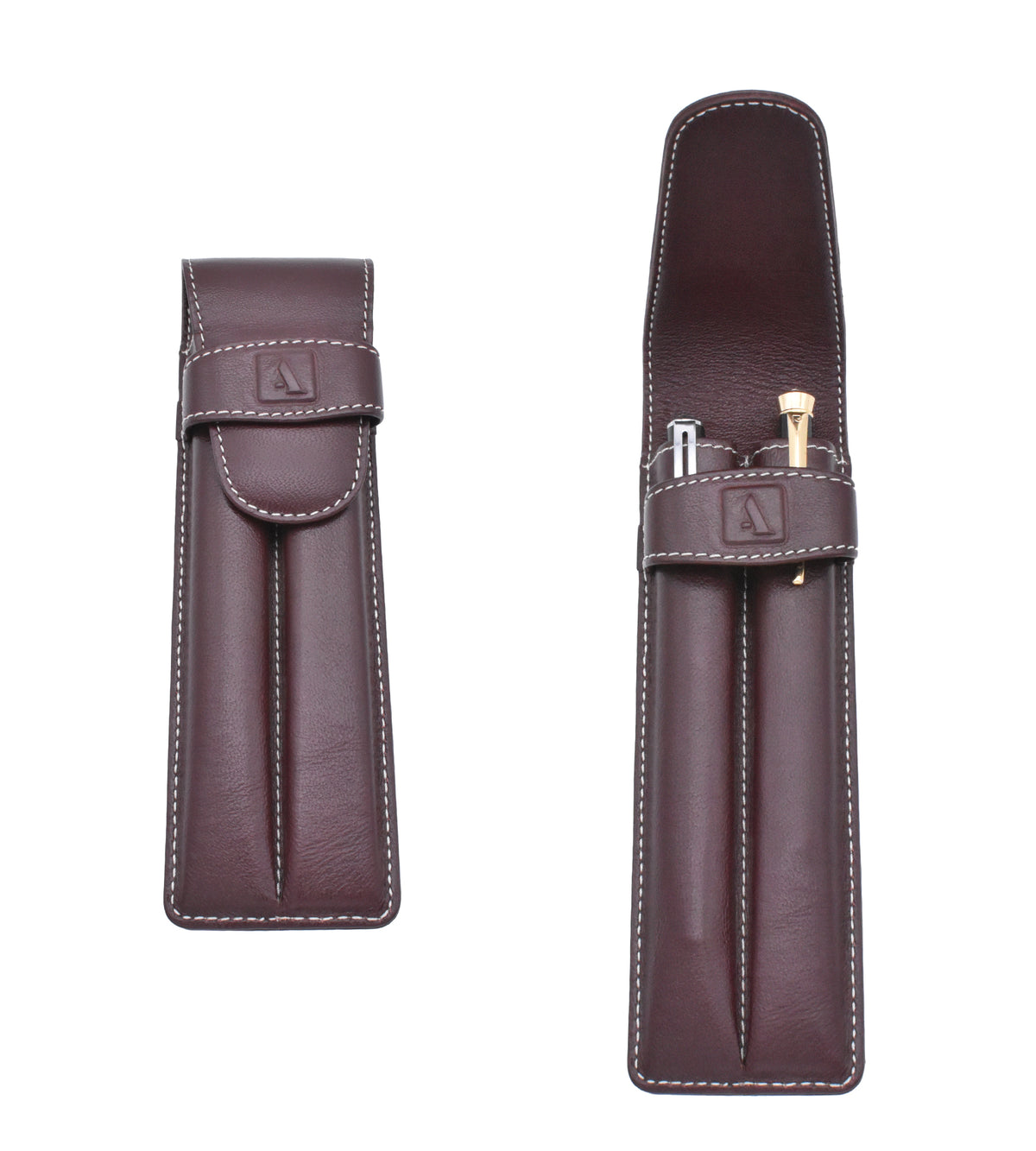 Pen Case to Carry 2 Pens - Wine