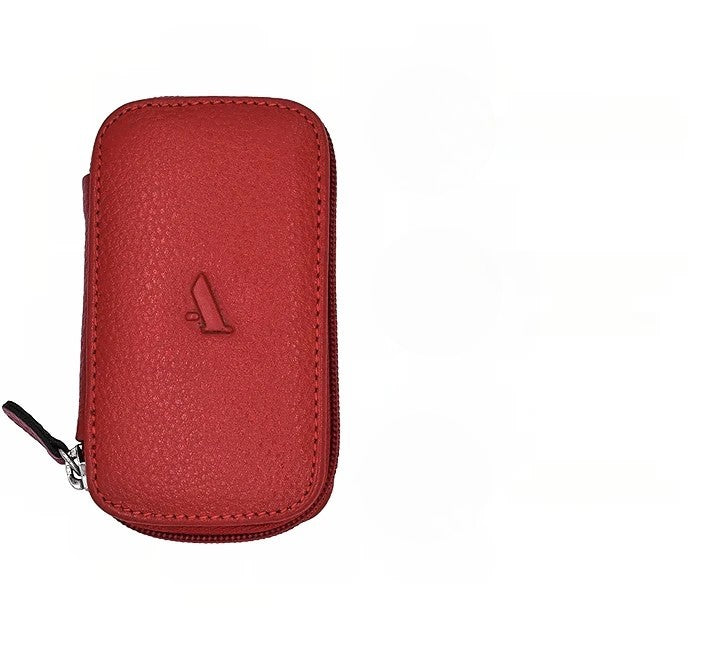 Keycase with Zipper Closing - Red