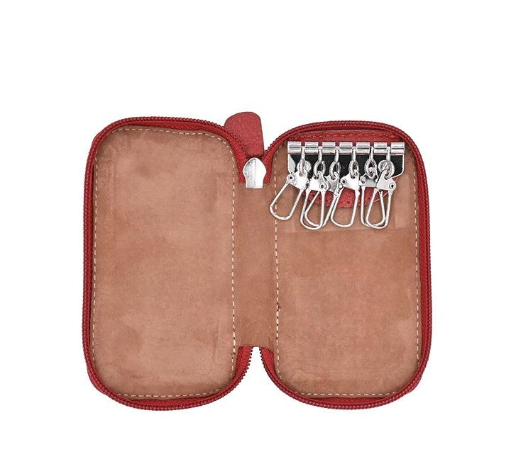 Keycase with Zipper Closing - Red