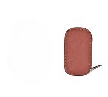 Keycase with Zipper Closing - Tan