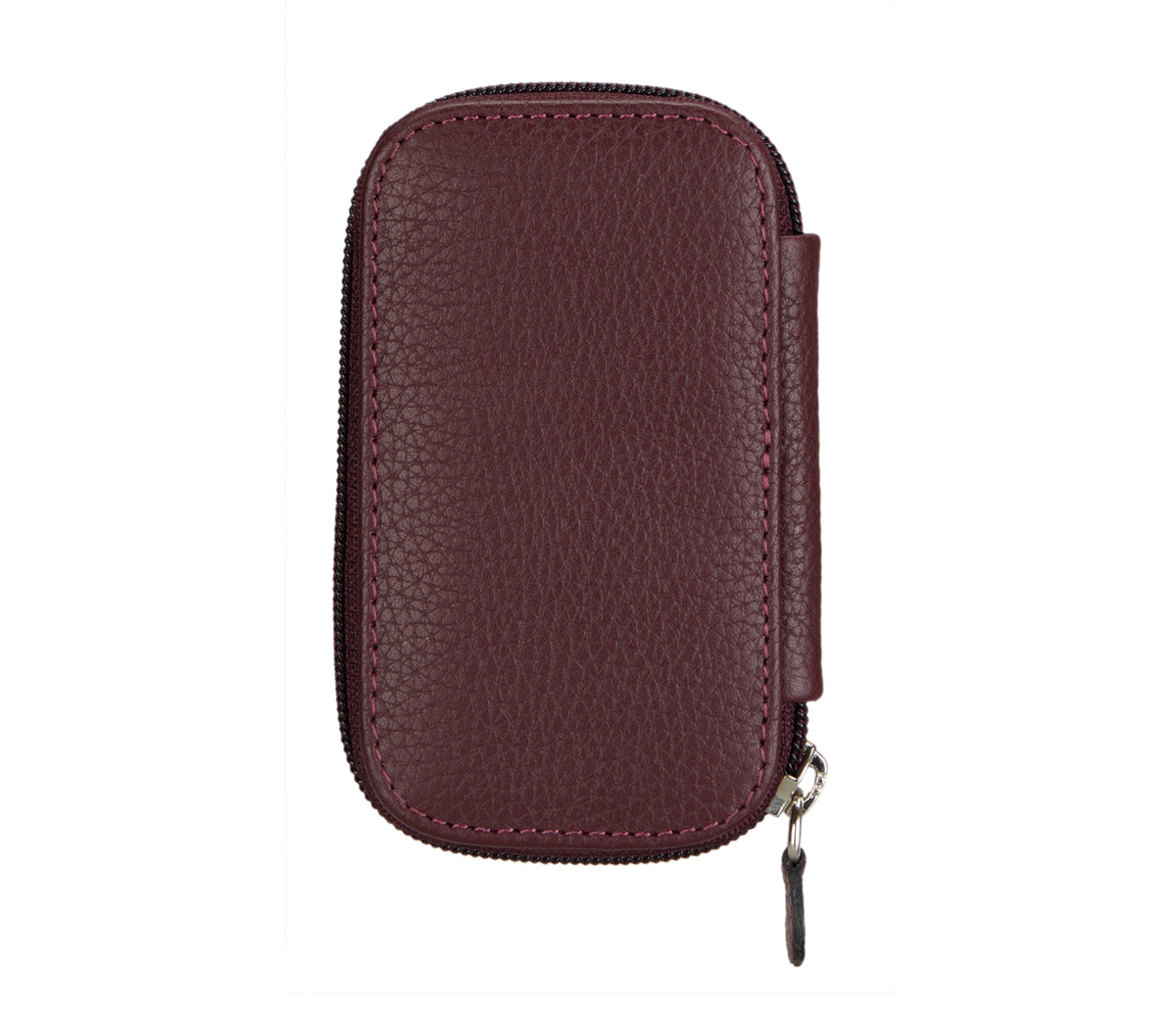 Keycase with Zipper Closing - Wine