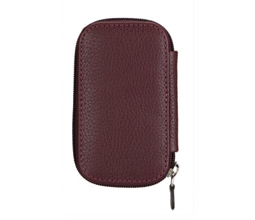 Keycase with Zipper Closing - Wine