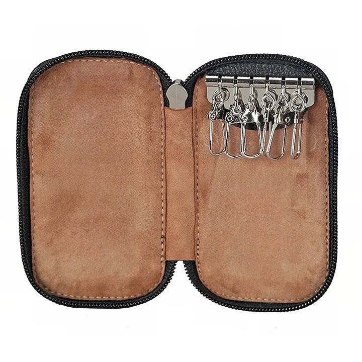 Keycase with Zipper Closing - Black
