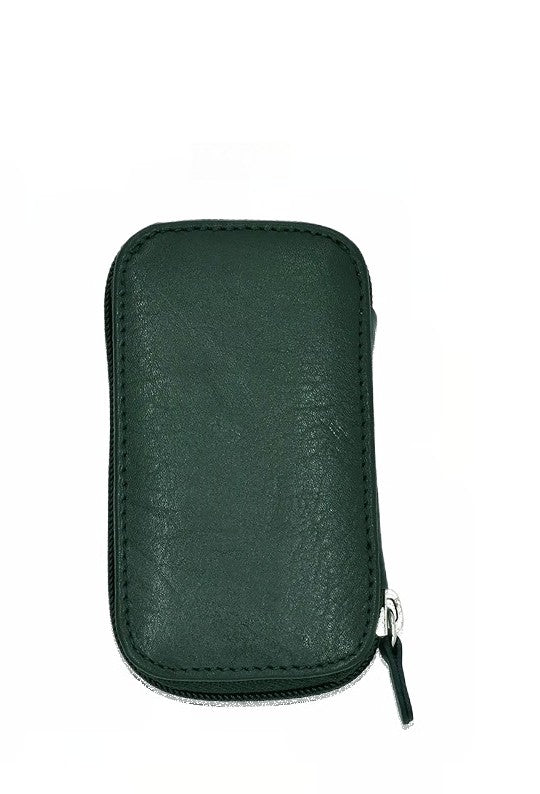 Keycase with Zipper Closing - Green