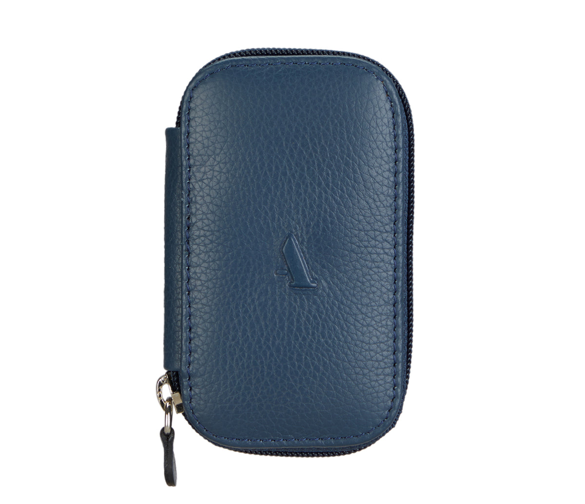 Keycase with Zipper Closing - Blue