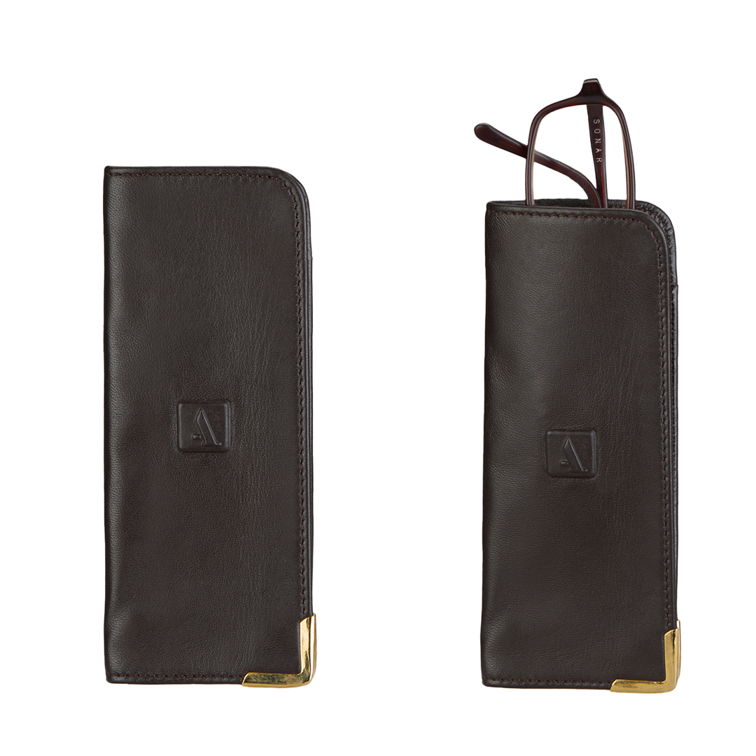 Reading spectacle soft case - Brown