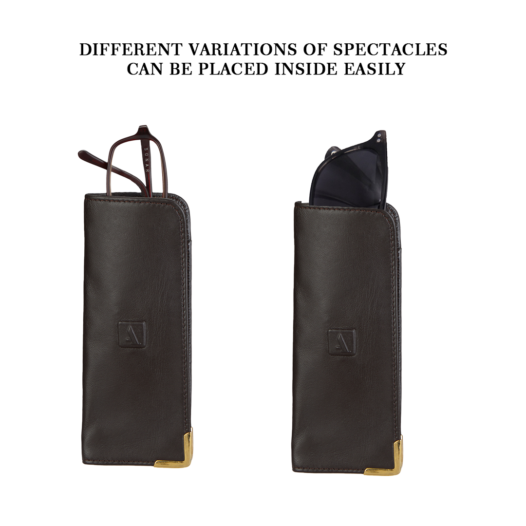Reading spectacle soft case - Brown
