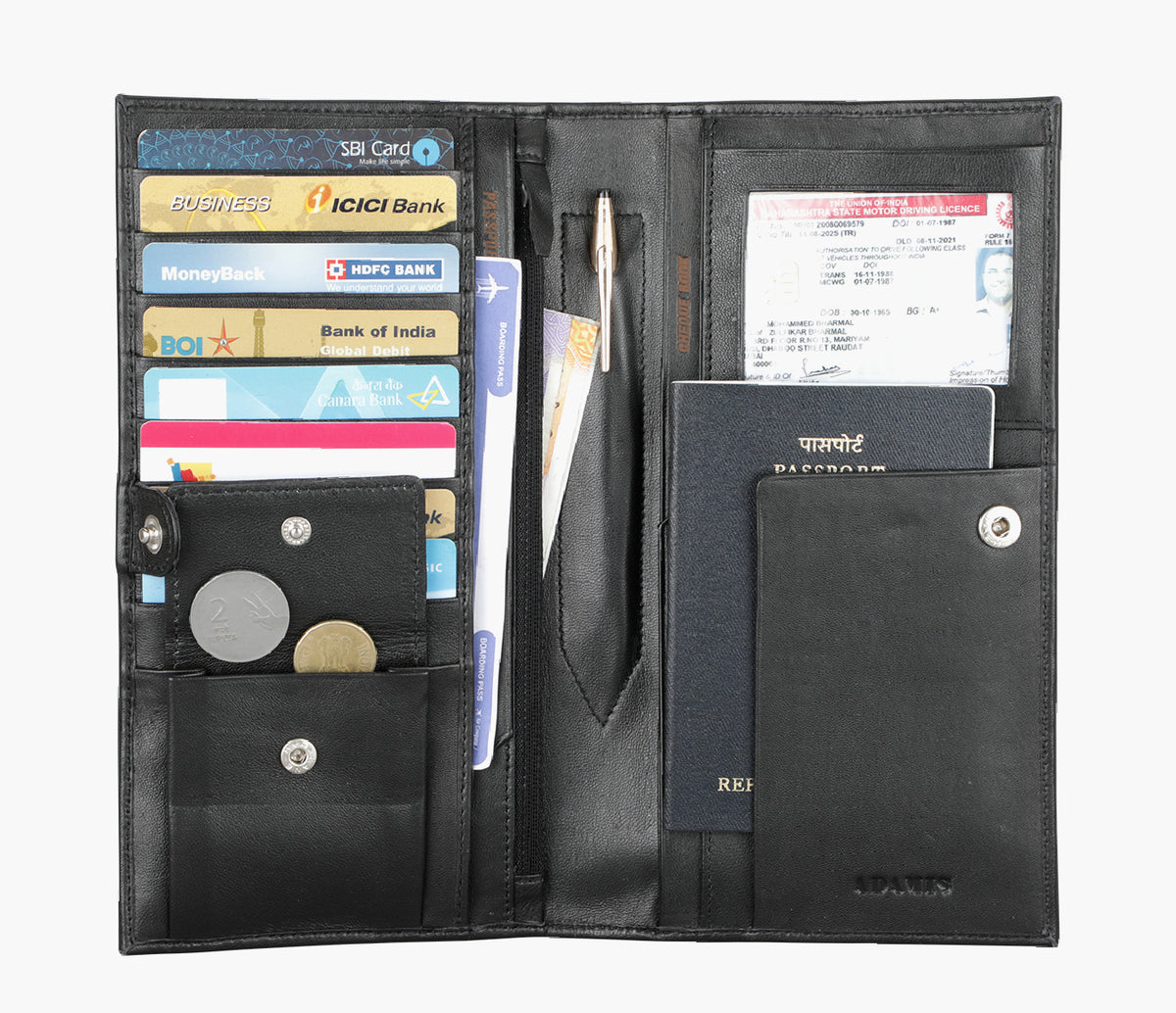 Novio Travel Wallet-Black
