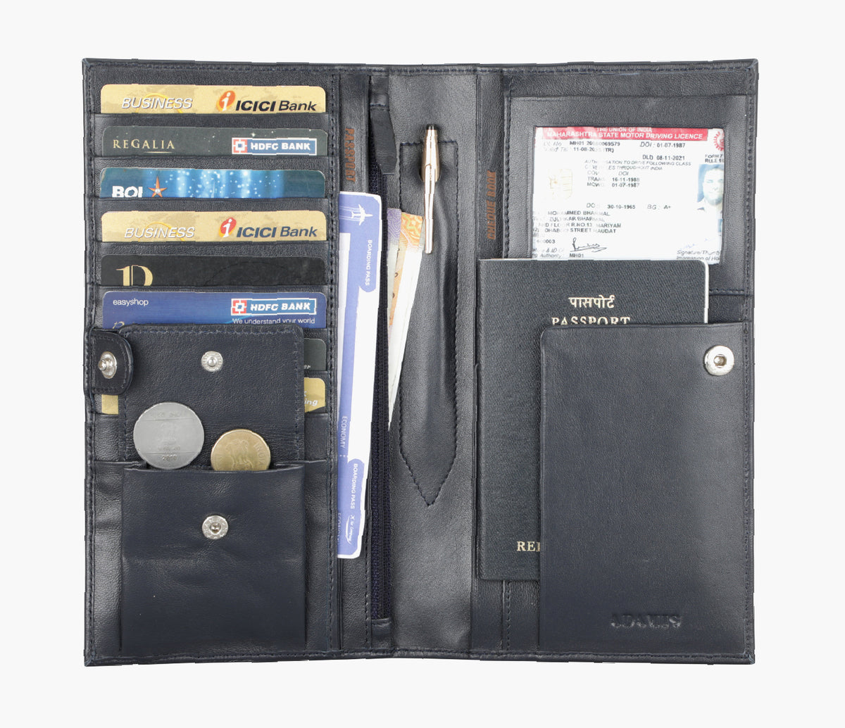 Novio Travel Wallet-Blue