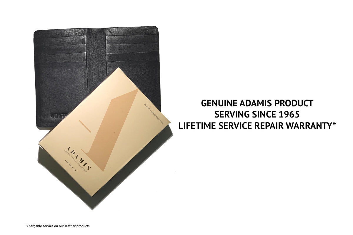Sleek Vertical Bi-fold Credit Card Wallet-Black