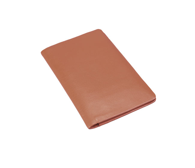 Sleek Vertical Bi-fold Credit Card Wallet-Tan