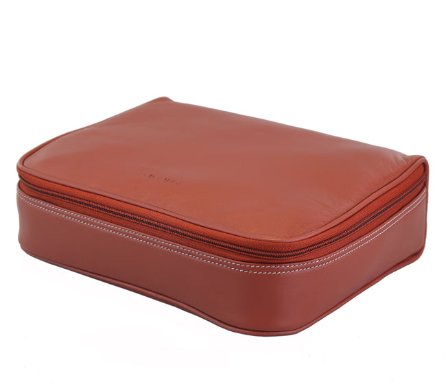 Unisex Wash & Toiletry Travel Pouch - Tan